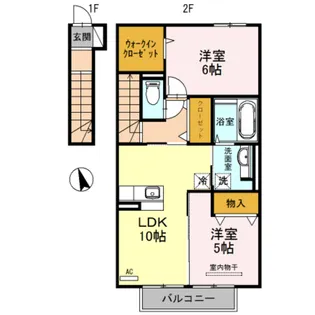 ルーチェ木ノ本【2階】の間取り