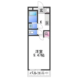 1Kの間取り画像