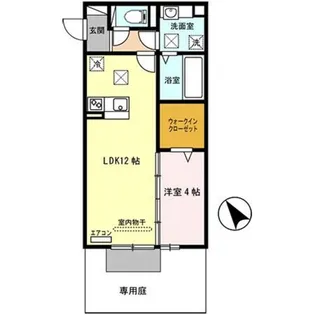 フィオーレ野崎Ⅱ【1階】の間取り