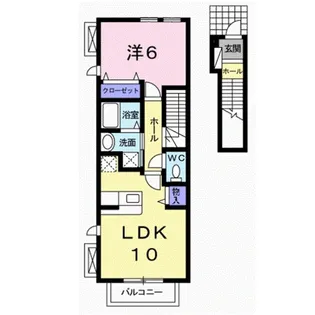 ブルーシエル浜の宮Ⅱ【2階】の間取り