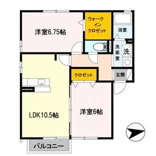 ラ・フェール砂山【2階】の間取り