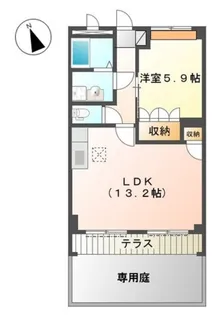 1LDKの間取り画像