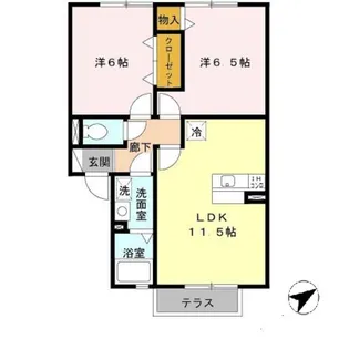 シャルム西ノ庄 V【2階】の間取り