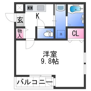 フジパレス木広町【1階】の間取り