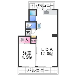マンション和歌山【4階】の間取り