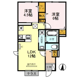 メゾン ド グランド イル【1階】の間取り