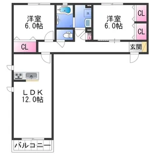 シャーメゾンガーデンズ紀三井寺【1階】の間取り