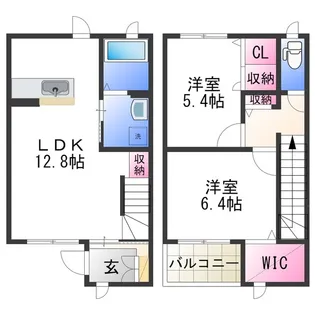 シャーメゾン松江【1階】の間取り