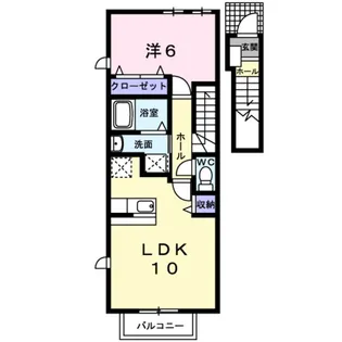 ルーナ ルーチェⅡ【2階】の間取り