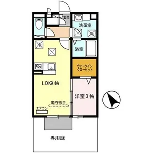 フィオーレ野崎Ⅱ【1階】の間取り