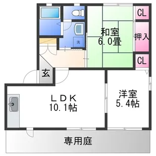 グリーンルーフ塩屋【2階】の間取り