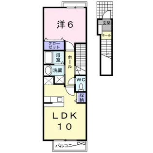 ハーベスト弐番館【2階】の間取り