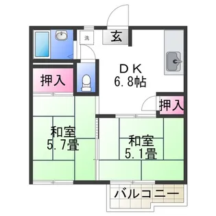 タウニィ塩屋B【2階】の間取り