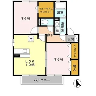 カーサ ロッソ【1階】の間取り