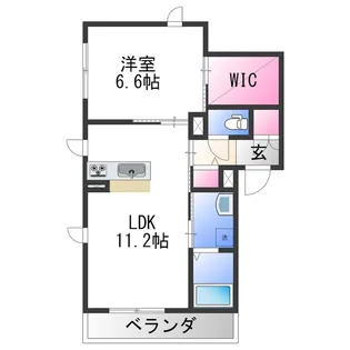 ベレオ La Spiaggia【2階】の間取り