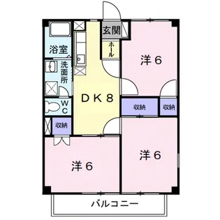 コーポサンシャイン【1階】の間取り