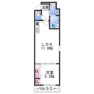 フジパレス和歌山木広サウス【1階】の間取り