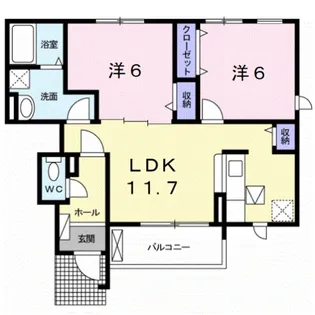 パルティール Ⅰ【1階】の間取り