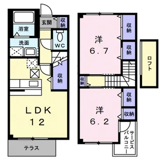 イーストパーク Ⅱ【1階】の間取り