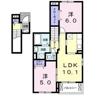 ル・リアンⅠ【2階】の間取り