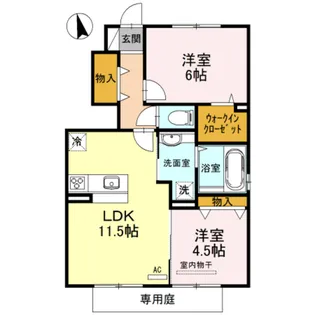 D−room木ノ本【1階】の間取り