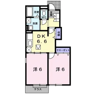 ピエ・デル・モンテⅠ【1階】の間取り