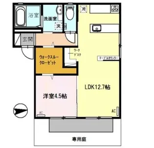 ディアス八重 B棟【1階】の間取り