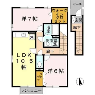 ドエル・TOMO【2階】の間取り