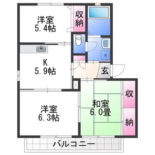 グリーンルーフ【2階】の間取り