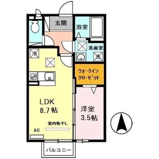 グランディールⅡ【1階】の間取り