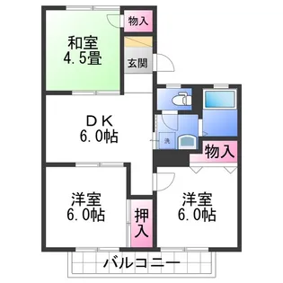 和歌川弐番館【2階】の間取り