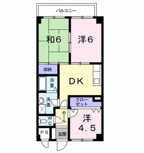 ハーベスト壱番館【2階】の間取り