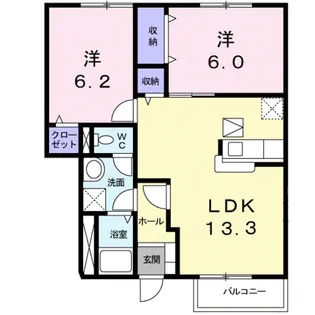 FLOWER STAGE 2【1階】の間取り