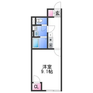 1Kの間取り画像