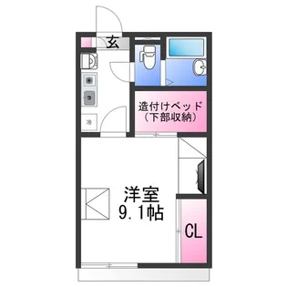 レオパレスドリームWKT【1階】の間取り