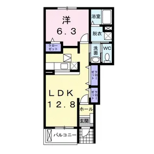 アスタ−ラビスタⅢ【1階】の間取り