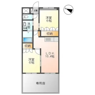 コート・ヴィラージュB【1階】の間取り