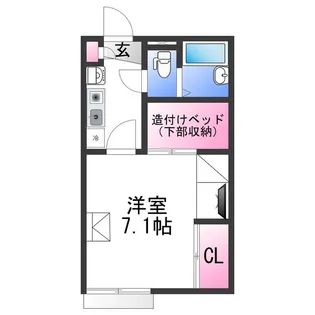 レオパレス北新博労町【1階】の間取り