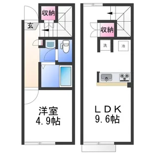 レオネクスト格Ⅱ【1階】の間取り
