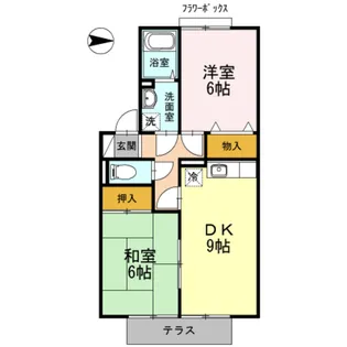 セジュールたつみ【1階】の間取り
