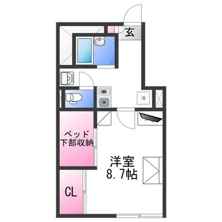 レオパレスWIN【1階】の間取り