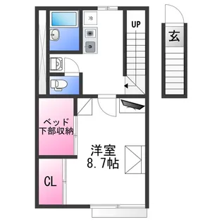 レオパレスWIN【2階】の間取り
