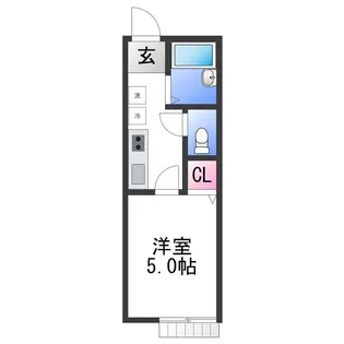 1Kの間取り画像
