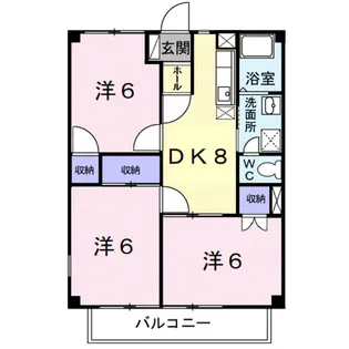 コーポサンシャイン【2階】の間取り