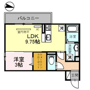 D−room吹屋町B棟【3階】の間取り
