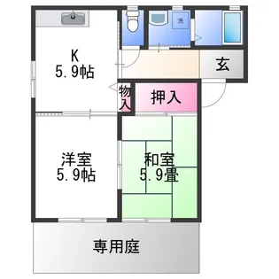 シャーメゾン高松【1階】の間取り