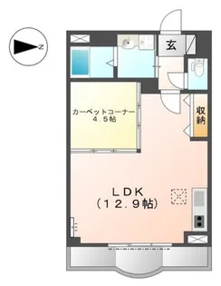 プリオール紀伊【1階】の間取り