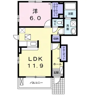 サニーホワイトⅤ【1階】の間取り