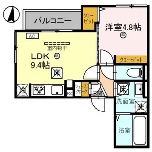 D−Luce黒田−WEST【2階】の間取り
