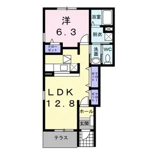 シャルパンティエⅡ【1階】の間取り